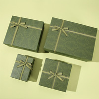 Vente en gros de boîte d'emballage en carton de nouveau design de marque avec logo personnalisé coffrets cadeaux cosmétiques de bijoux verts