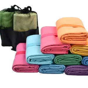 Wholesale Towels Custom Logo Printed Quick Dry Microfibra Gym Fitness Towel Pink Gray Microfiber Hand Gym Suede Sport Towel