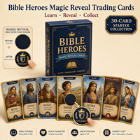Tarjetas Interactivas de Héroes Bíblicos OEM para Niños, Termocrómicas, Juego de Cartas Coleccionables de Aprendizaje Cristiano