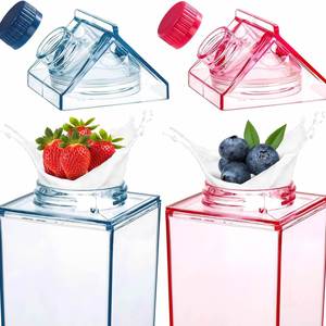 Botella Cuadrada de Plástico Personalizada de 34 oz para Bebidas, Botella Transparente para Jugos y Bebidas Pequeñas - Product Image 2