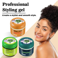 Gel coiffant écologique 300ml de marque privée personnalisé parfum frais longue durée avec tenue forte pommade et cires à l'huile d'olive hydratantes