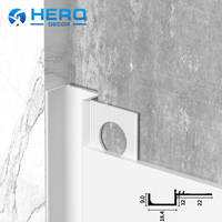 Profilé mural en métal en aluminium série 6000 pour plafond suspendu, design moderne, finition Shadowline, pour plafonds hauts