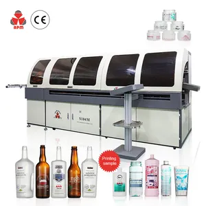Mesin printer layar otomatis sistem PVC mesin cetak botol kaca 2 ,3, 4 warna pulpo untuk serigrafia untuk kosmetik