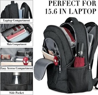 Sac à dos étudiant en gros avec plusieurs compartiments zippés, sac d'école durable avec compartiment pour ordinateur portable pour usage quotidien sur le campus