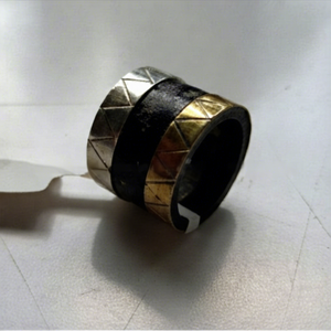 Anillo Combinado de Madera y Plata de Ley 925 para Niños, Último Modelo 2015, para Boda o Regalo - Product Image 1