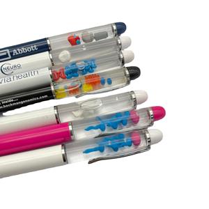Venta caliente Regalo Promocional 3D/2D PVC Floater Pen Gadget Pen Bolígrafo líquido promocional - Product Image 1