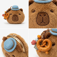 Porte-monnaie en peluche mignon de dessin animé, mini-porte-monnaie chat cerise dégradé panda, sac de rangement pour écouteurs, breloques, logo personnalisé