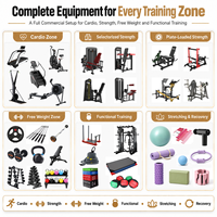 TOPTONS Équipement de Gym Commercial Personnalisable 1000 m² Solution Fitness Complète Machines de Musculation et Cardio Machines à Charge Libre