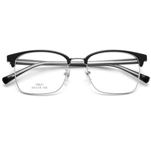 Lunettes de vue rectangulaires rétro pour hommes, monture intégrale, anti-UV, pour adultes, toutes formes de visage, 19621 - Product Image 1