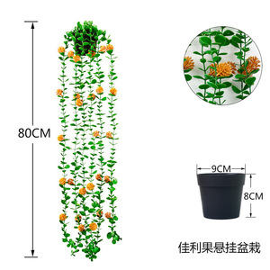 Décoration suspendue en plastique vert haute simulation, feuilles d'eucalyptus, glycine, <span class=keywords><strong>mandragore</strong></span>, pois, respectueuse de l'environnement, pour Thanksgiving - Product Image 4