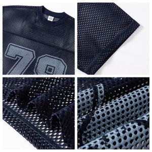 Camiseta Deportiva de Malla para Hombre, Estilo Holgado y Corto, con Estampado, 260 g/m², Moda Fútbol, Venta al Por Mayor del Fabricante TKAN488 - Product Image 4