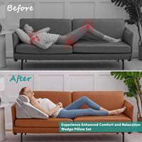 Nature 3Pcs Ortho pä disches Bettkeilkissen-Set Memory Foam Post Surgery Einstellbare 9 & 12-Zoll-Faltdreieckkissen