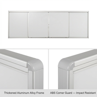 Tableaux blancs tendance : Grand tableau blanc magnétique pour salle de classe, tableau scolaire coulissant avec support, tableau blanc pour marqueurs