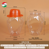 Pot à noix en forme de chapeau de qualité supérieure, transparent, vide, en plastique PET, récipient de stockage alimentaire pour pistaches, noix de cajou, amandes, chocolat, biscuits