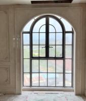 Ventanas de Rejilla Horizontal Estilo Francés con Marco de Plástico, Vidrio Templado y Mosquitera Magnética