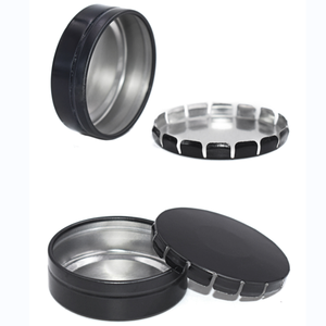 Tùy chỉnh bán buôn cấp thực phẩm bấm vào Clack <span class=keywords><strong>tin</strong></span> nhỏ Vòng tinplate có thể hộp kim loại với in Offset cho Cookies bạc hà kẹo bánh - Product Image 3