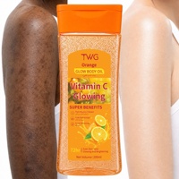 Huile Corporelle Éclaircissante TWG RTS en Gros à la Vitamine C 200ml – Nourrissante en Profondeur, Illumine la Peau, Effet Radieux Longue Durée