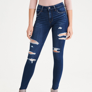 Jean en Denim élastique lisse pour femme, pantalon Skinny, 100% coton, de Style décontracté, à la mode, nouvelle collection - Product Image 4