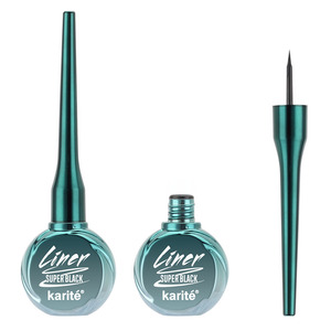 Crayon <span class=keywords><strong>Gel</strong></span> Liquide Waterproof Noir Délicat Karité 5ml pour les Yeux, Maquillage Cosmétique, Produit de Beauté, Tube à Marque Privée avec <span class=keywords><strong>Pinceau</strong></span> - Product Image 1