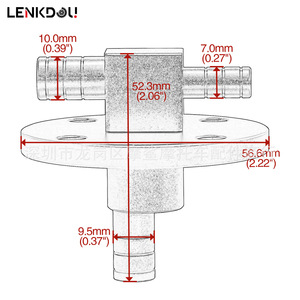 ก๊อกน้ำมันถังน้ำมันมอชาร์ค 10x7x9.5 มม. สำหรับยามาฮ่า ไรโน่ ยูทีวี 2004-2007 - Product Image 1