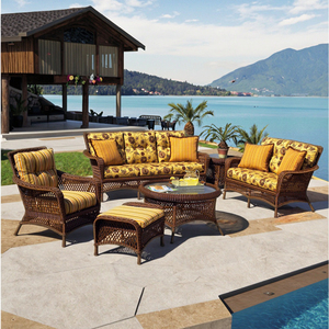 Muebles de exterior de jardín de lujo de estilo francés, <span class=keywords><strong>asientos</strong></span> de Patio y balcón, sofá, sofás, juego de salón de ratán de mimbre <span class=keywords><strong>para</strong></span> sala de estar, Villa - Product Image 2
