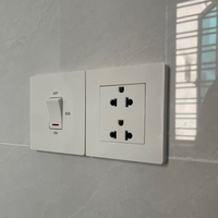 Interrupteurs et prises électriques de luxe professionnels, design sans cadre, bouton personnalisé, couleur sur mesure, 250V, fabrication chinoise