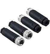 Connecteur de câble rond M12 à codage A B D, personnalisable, IP68, 2, 3, 4, 5, 8 broches, prise de terrain M8 femelle mâle