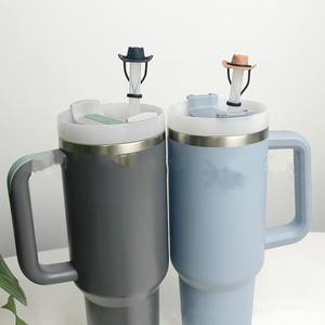 Conception personnalisée 10mm Pvc Cowboy Hat Straw Tips Cover Cap Anti-poussière Potable Paille Réutilisable Pointes de paille Couvercles pour Gobelets de 40 Oz - Product Image 2