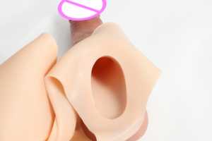 Quille intégrée insérée de 7,48 pouces Bender Balles flottantes Oeuf glissant sexe G-string Gode à sangle en silicone prothèse de pénis portable - Product Image 4