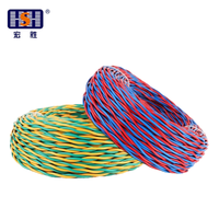 Câble torsadé à paires torsadées Hongsheng RVS 300V à âme en cuivre pur, isolé en PVC, 2x0,5-4mm, pour câblage de sonnettes et d'interphones de bâtiment