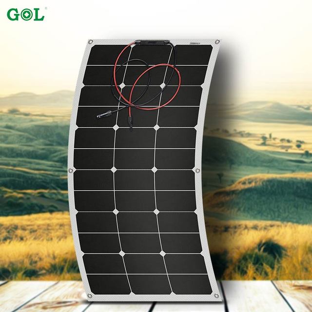 110W-200W Sunpower Car RV Flexible Thin Film Solar Panel Rollable Flexible Solar Panels IP68 rated flexible solar panel