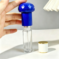 Flacon de parfum vide en verre de luxe 10ml/15ml/20ml/30ml avec couvercle noir et or, logo personnalisé sérigraphié, flacon personnalisé, boîte cadeau personnalisée