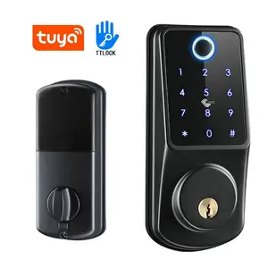 Sistema de seguridad para el hogar, cerradura de puerta con contraseña/llave/APP, Control inteligente, Tuya, Wifi, huella dactilar, 2022