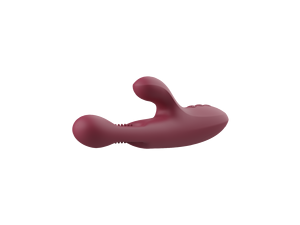 Masseur vibrant Delove Rabbit Wand, 10 modes de vibration, 10 modes de battement, étanche, rechargeable par USB, pour hommes, femmes, corps entier, soirées lesbiennes - Product Image 2