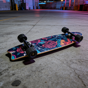 ZHOYA Planche à roulettes 28 pouces <span class=keywords><strong>en</strong></span> érable pour enfants, idéale pour la ville, le commuting et les débutants, planche à quatre roues, modèle Single Flip - Product Image 6