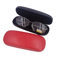 Étui à lunettes en cuir PU et métal, coque rigide, forme ovale ou rectangulaire, boîte de rangement pour lunettes, logo personnalisé, étui à lunettes de soleil multicolores