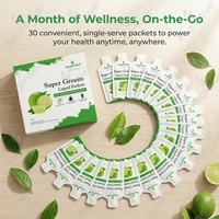 AegleWell Super Greens en Sachets Liquides, Complément Alimentaire Vert Superfood à Base d'Aliments Entiers, Boisson Détox Douce pour la Santé Intestinale et l'Équilibre Digestif