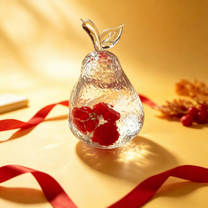 Nouvel ensemble de 12 jouets souple en forme de poire en cristal translucide, rempli de fruits, à rebond lent, jouet à presser, présenté en boîte de présentation - Product Image 4