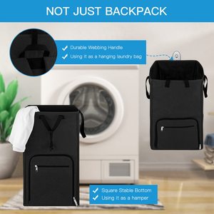 Mochila Extra Grande para Ropa Sucia de Universidad, Bolsa para Ropa Sucia con Correas para los Hombros, Bolsa para Ropa Sucia con Cierre de Cordón - Product Image 4