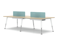 Table de réunion de bureau moderne simple 4 places, poste de travail minimaliste pour le personnel, bureau de conférence commercial, table en métal