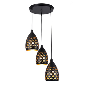 Lámpara Colgante LED de Techo de Hierro Escamado Europeo, 2700K, para Oficina, Sala de Estar, Escalera, con Cable Colgante E27 - Product Image 4