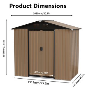 Abri <span class=keywords><strong>de</strong></span> jardin extérieur 6FTx4FT à toit en pente <span class=keywords><strong>de</strong></span> couleur marron pour le <span class=keywords><strong>rangement</strong></span> dans la cour arrière, exporté <span class=keywords><strong>de</strong></span> Chine - Product Image 5