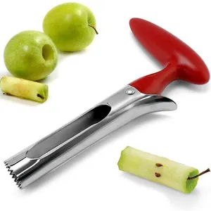 Kingwise toptan mutfak gereçleri keskin tırtıklı elma çekirdeği sökücü bıçak paslanmaz çelik elma armut Corer Remover