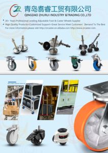 Roulettes pivotantes industrielles rétractables robustes 250 kg en aluminium. Roulettes de nivellement réglables en hauteur Iron Nylon Wheel Foot Master 60F - Product Image 6