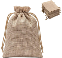 Sacs cadeaux légers en jute et lin écologiques de qualité supérieure à cordon coulissant pour mariage, fêtes et bijoux