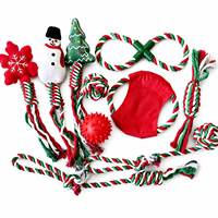Ensemble de jouets de Noël pour chiens, jouets à mâcher durables en corde de coton pour chiens agressifs, jouets à mâcher pour molaires, pack cadeau pour animaux de compagnie, vente en gros, logo personnalisé