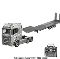 Camion semi-remorque RC Huina 1501 1502 1:18 Scania 770S V8 avec sons réalistes, lumières LED, télécommande proportionnelle 2,4 GHz