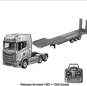 <span class=keywords><strong>Camion</strong></span> <span class=keywords><strong>semi</strong></span>-<span class=keywords><strong>remorque</strong></span> RC Huina 1501 1502 1:18 Scania 770S V8 avec sons réalistes, lumières LED, télécommande proportionnelle 2,4 GHz - Product Image 2