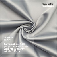 Tissu extensible résistant à l'abrasion en polyester imitation acétate, brocart à imprimé géométrique abstrait pour robe de soirée et de mariée