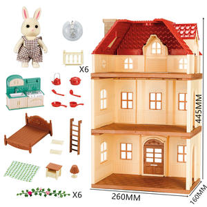 Set Casa delle Bambole Mini Famiglia della Foresta 2025, Giocattoli per Giochi di Ruolo per Bambini, Kit Casa delle Bambole in Plastica, Regali per Bambine - Product Image 4
